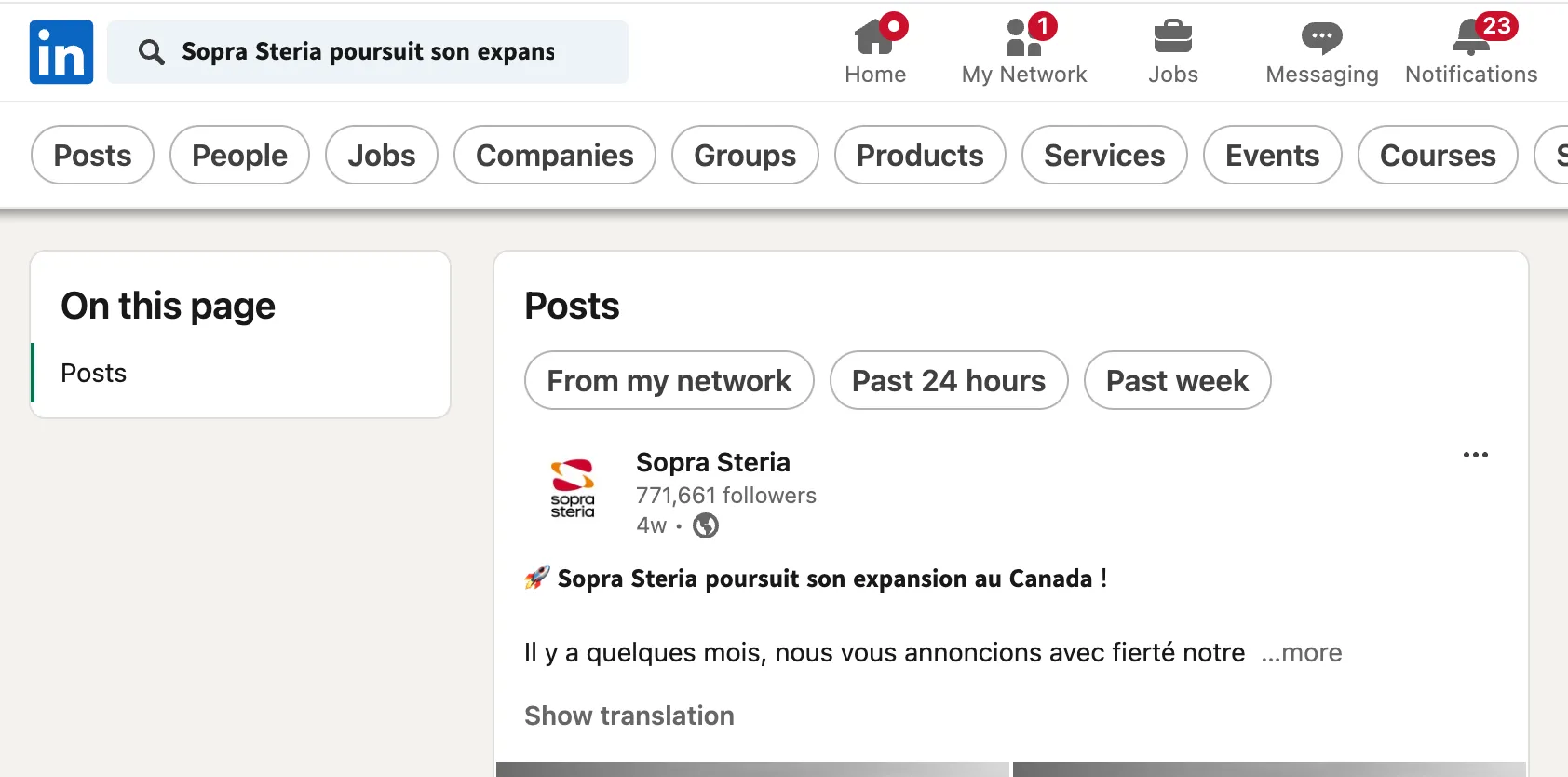 Sopra Steria no results Latin